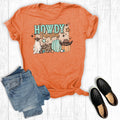 Western Halloween Howdy Pumpkin Graphic - Adult & Kids T-Shirts, Sweatshirts & Hoodies apparel design preview 1