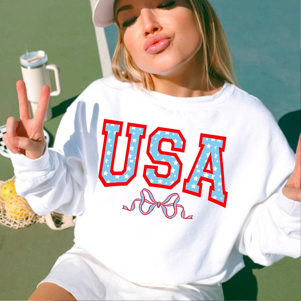 Coquette USA July 4th Patriotic - Adult & Kids T-Shirts, Sweatshirts & Hoodies apparel design preview 1