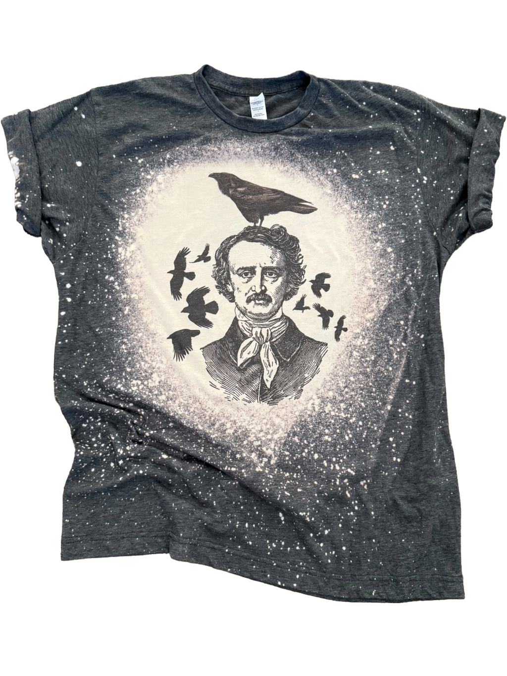 Poe Raven Bleached - Adult & Kids T-Shirts, Sweatshirts & Hoodies apparel design preview 1