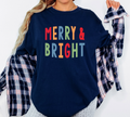 Clearance! Merry Bright Christmas - Adult & Kids T-Shirts, Sweatshirts & Hoodies apparel design preview 1