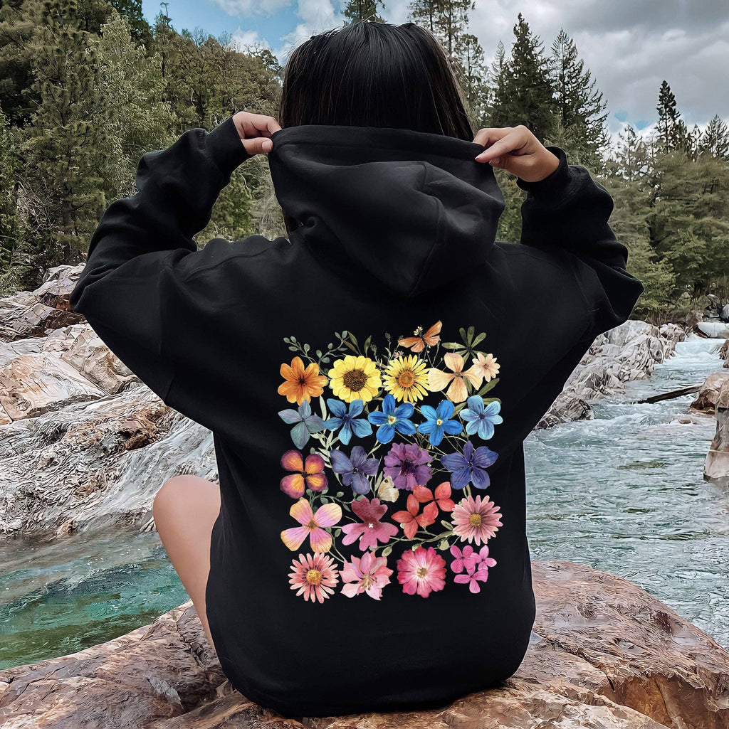 Bright Pressed Flowers - Adult & Kids T-Shirts, Sweatshirts & Hoodies apparel design preview 1