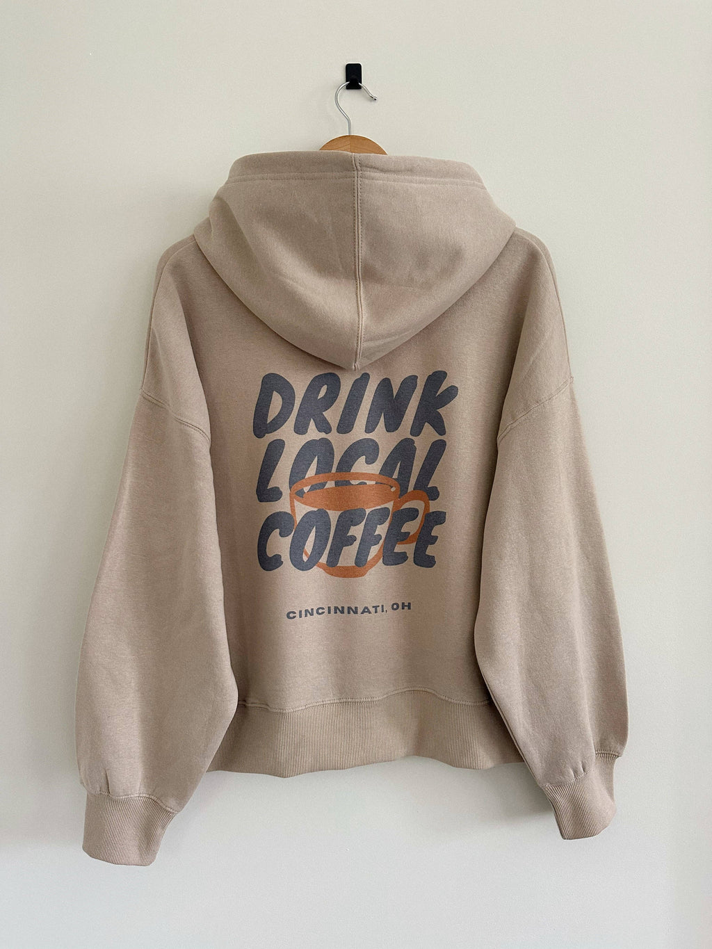 Drink Local Coffee Tan - Adult & Kids T-Shirts, Sweatshirts & Hoodies apparel design preview 1