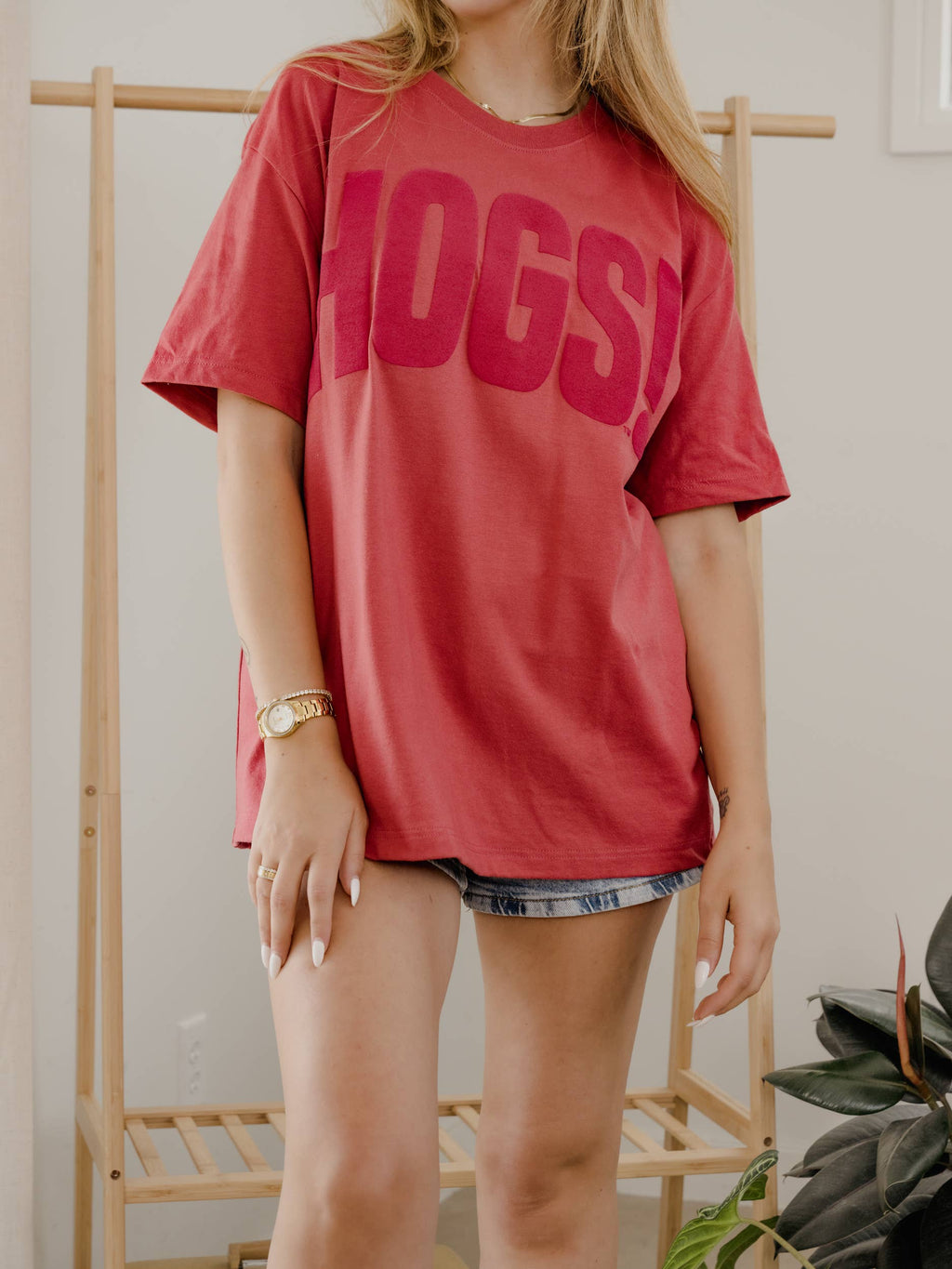 Arkansas Razorbacks Hogs Mono Puff Ink Red - Adult & Kids T-Shirts, Sweatshirts & Hoodies apparel design preview 1