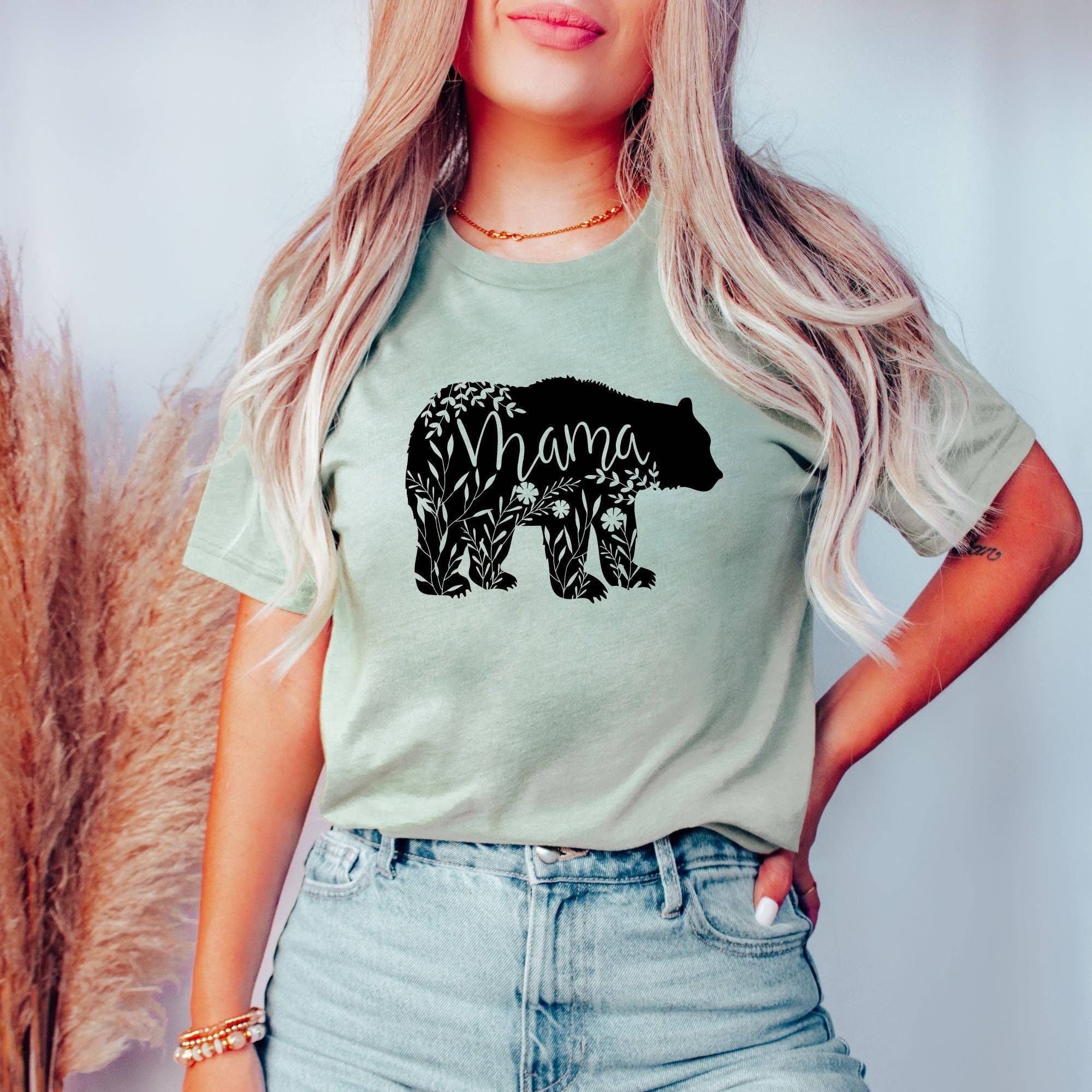 Mama Bear Floral Graphic Tee105(Dtf) - Adult & Kids T-Shirts, Sweatshirts & Hoodies apparel design preview 1