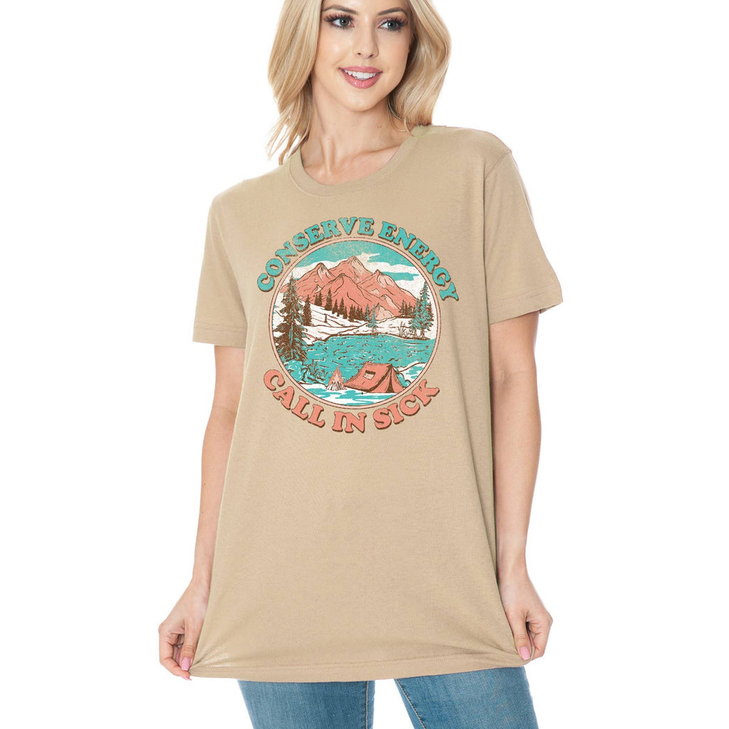 Conserve Enercy Call in Sick - Adult & Kids T-Shirts, Sweatshirts & Hoodies apparel design preview 1