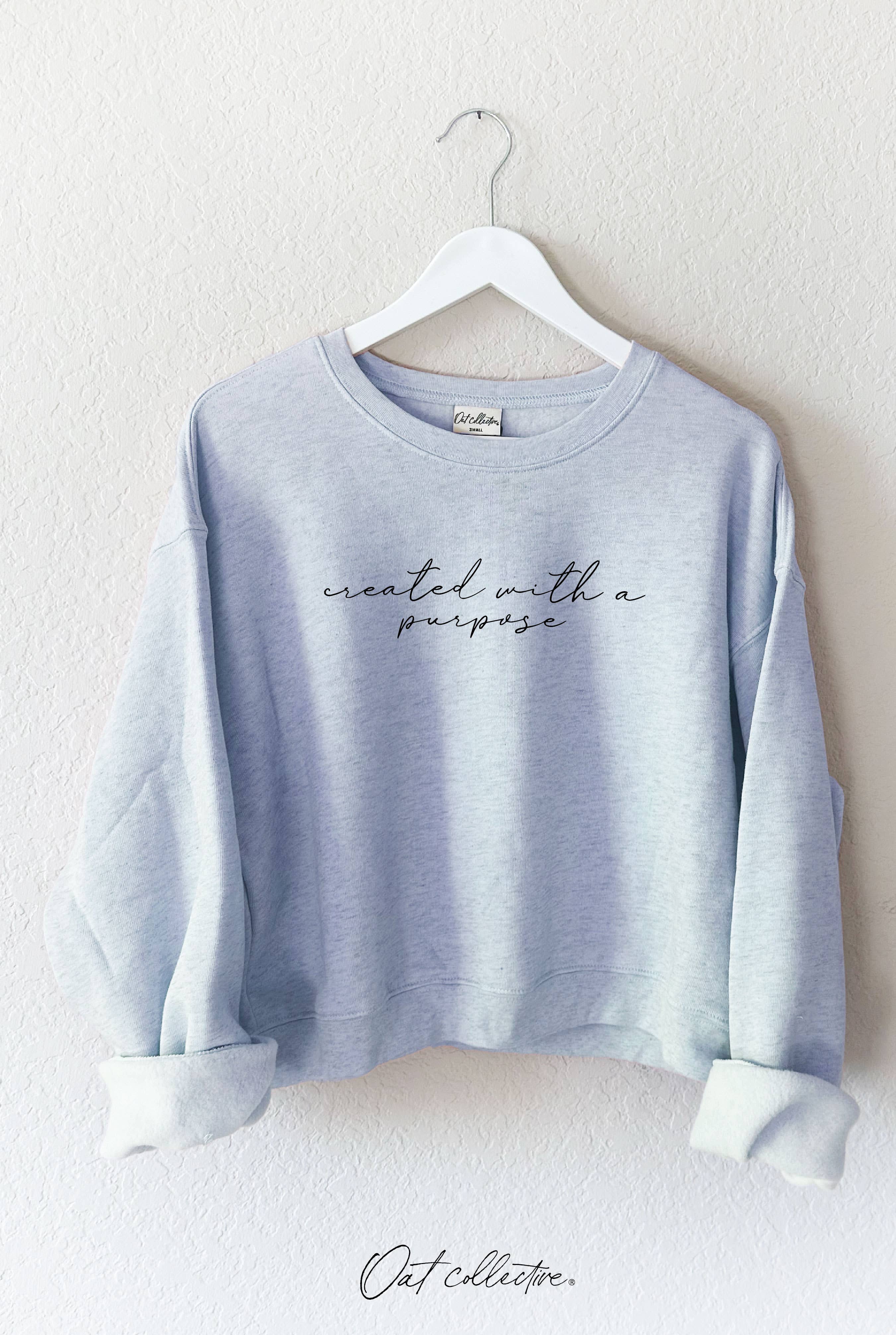 Created with A Purpose Mid Graphic - Adult & Kids T-Shirts, Sweatshirts & Hoodies apparel design preview 1