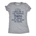 I Exercise in the Morning Before My Brain Realizes - Adult & Kids T-Shirts, Sweatshirts & Hoodies apparel design preview 1