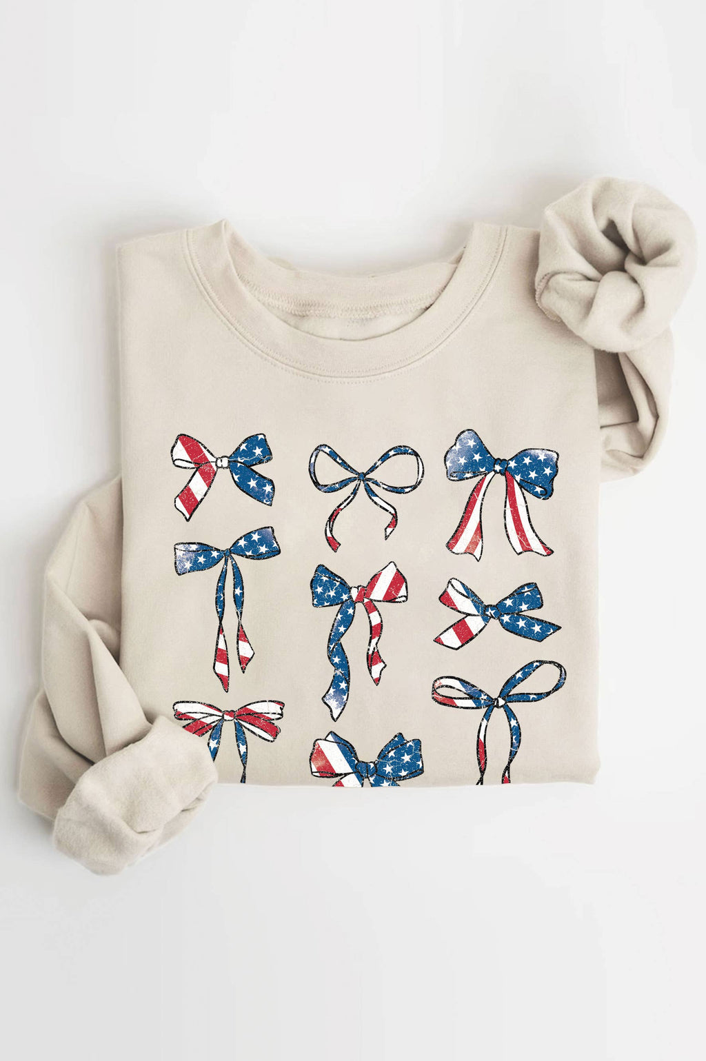 Coquettes America Bow Graphic Brushed - Adult & Kids T-Shirts, Sweatshirts & Hoodies apparel design preview 1