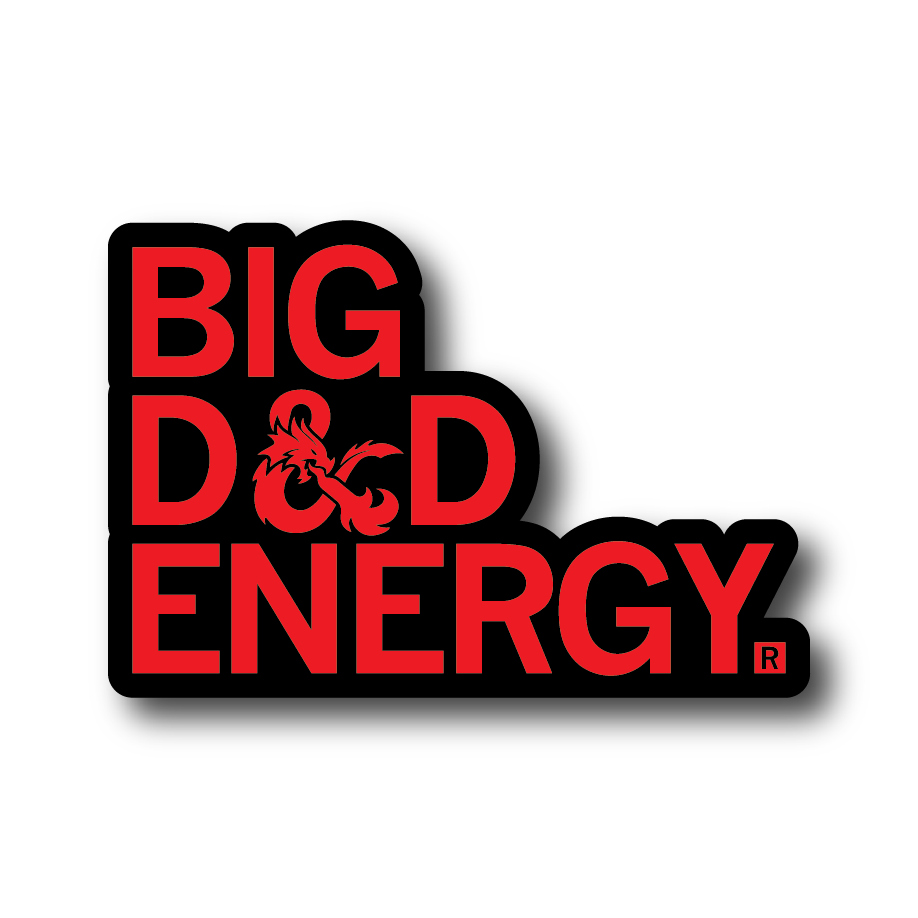 Big D&D Energy Die-Cut Sticker - Adult & Kids T-Shirts, Sweatshirts & Hoodies apparel design preview 1