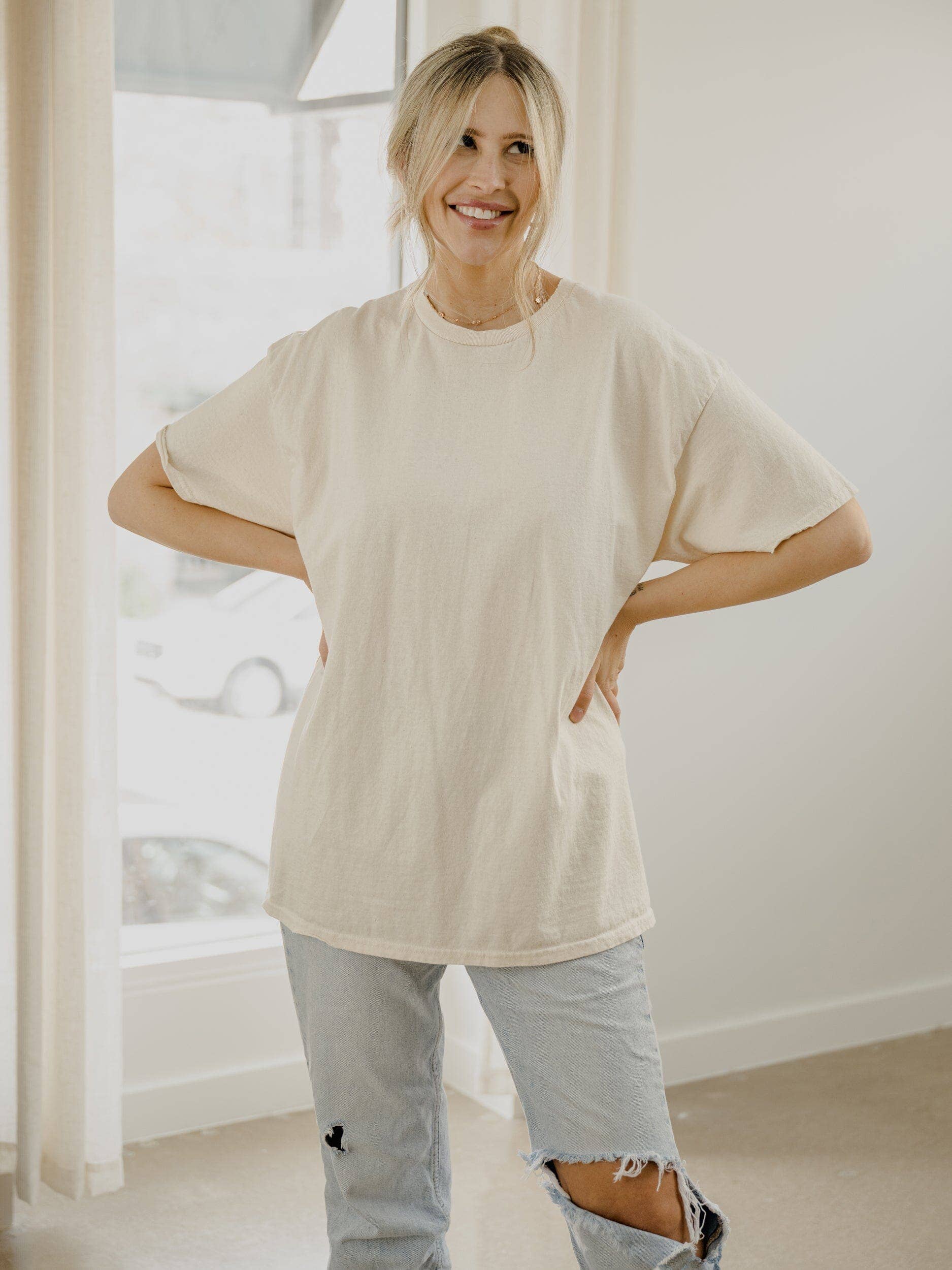 LivyLu Off White Blank Thrifted - Adult & Kids T-Shirts, Sweatshirts & Hoodies apparel design preview 1