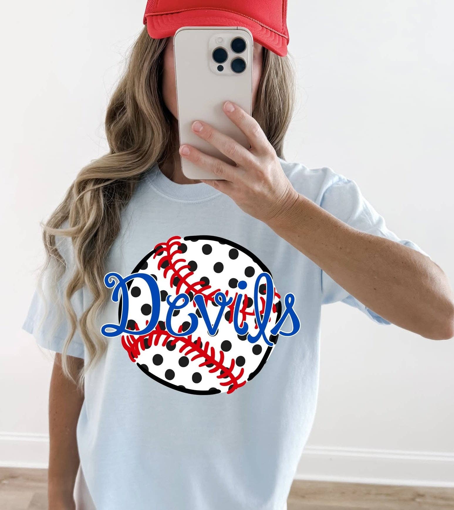Baseball Polkadot Custom Team Dtf Graphic Top - Adult & Kids T-Shirts, Sweatshirts & Hoodies apparel design preview 1