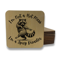 I'm Not A Hot Mess Racoon Magnet/Drink Coaster - Adult & Kids T-Shirts, Sweatshirts & Hoodies apparel design preview 1