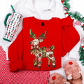 Patchwork Reindeer - Adult & Kids T-Shirts, Sweatshirts & Hoodies apparel design preview 1