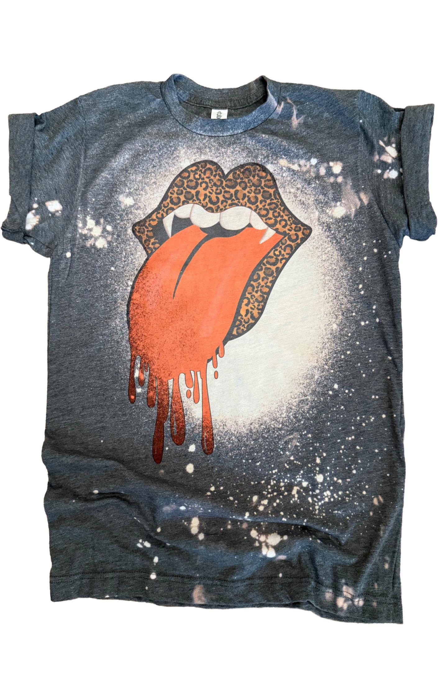 Vampire Leopard Tongue Bleached - Adult & Kids T-Shirts, Sweatshirts & Hoodies apparel design preview 1
