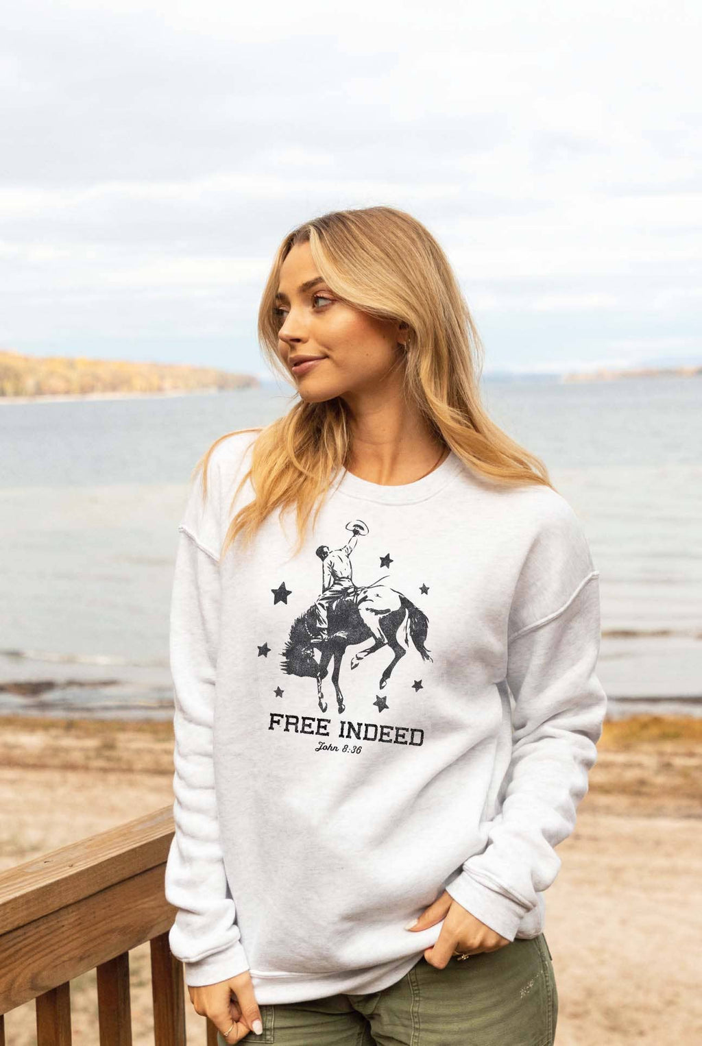 Free Indeed John 8:36 Graphic - Adult & Kids T-Shirts, Sweatshirts & Hoodies apparel design preview 1