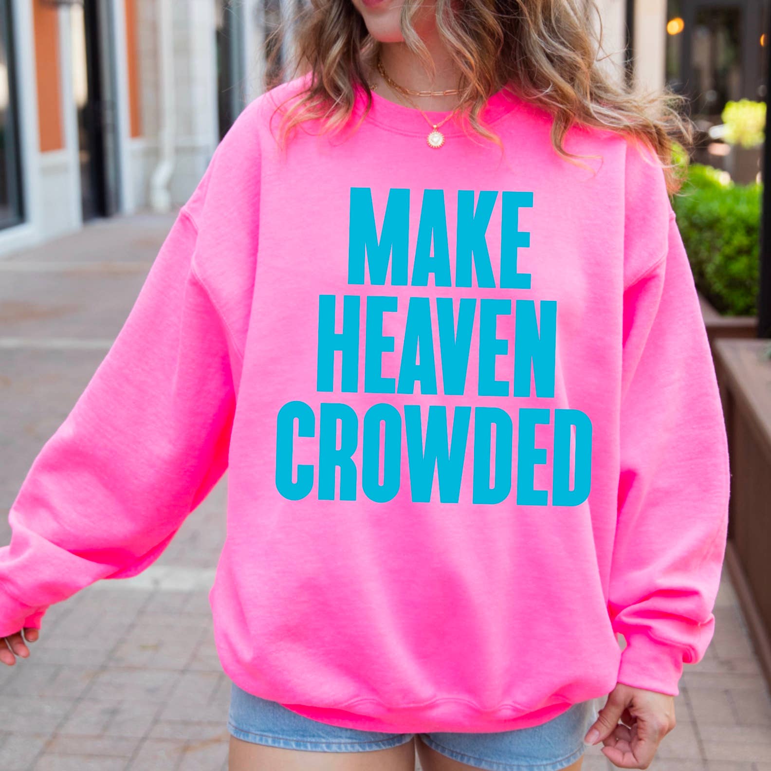 Make Heaven Crowded Christian Graphic - Adult & Kids T-Shirts, Sweatshirts & Hoodies apparel design preview 1