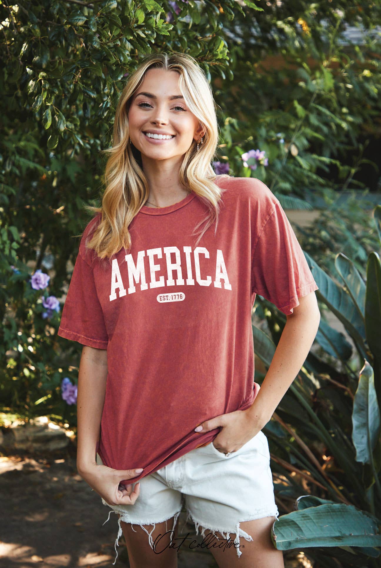 America Est 1776Mineral Washed Graphic Top - Adult & Kids T-Shirts, Sweatshirts & Hoodies apparel design preview 1