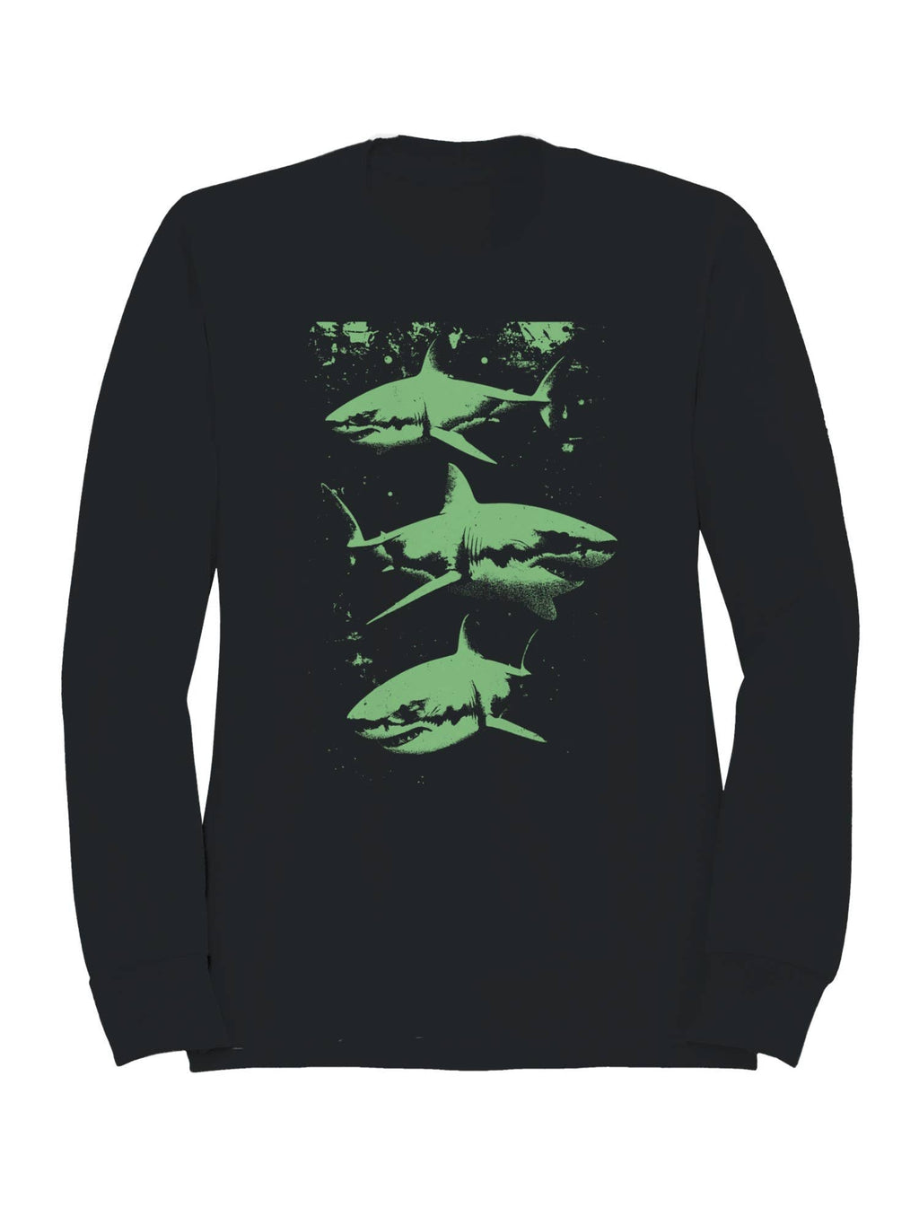 Fierce Green Shark Trio Men's - Adult & Kids T-Shirts, Sweatshirts & Hoodies apparel design preview 1
