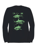 Fierce Green Shark Trio Men's - Adult & Kids T-Shirts, Sweatshirts & Hoodies apparel design preview 1