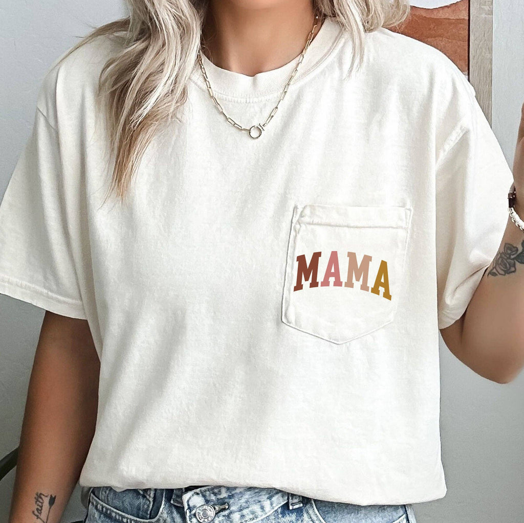 Mama, Autumn Colors, Retro Pocket - Adult & Kids T-Shirts, Sweatshirts & Hoodies apparel design preview 1