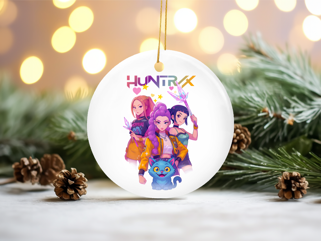 Huntrix Band Kpop Saja Inspired Christmas Ornament - Adult & Kids T-Shirts, Sweatshirts & Hoodies apparel design preview 1