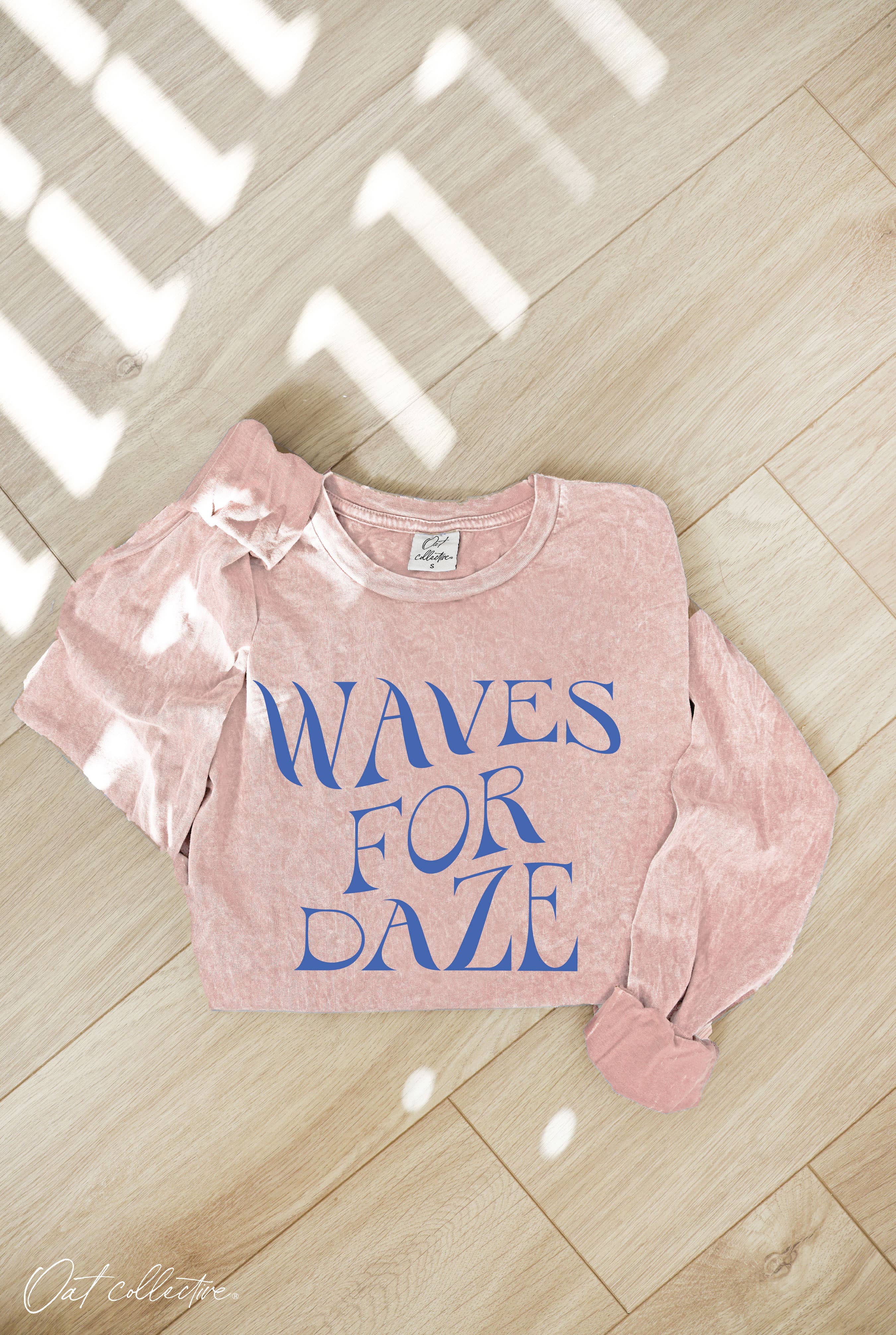 Waves For Daze Mineral Washed Graphic - Adult & Kids T-Shirts, Sweatshirts & Hoodies apparel design preview 1