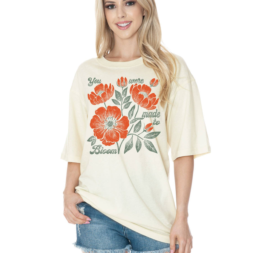 You Were Made To Bloom Oversized - Adult & Kids T-Shirts, Sweatshirts & Hoodies apparel design preview 1