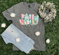 Jolly Snowman On Gildan Softstyle Dark Heather - Adult & Kids T-Shirts, Sweatshirts & Hoodies apparel design preview 1