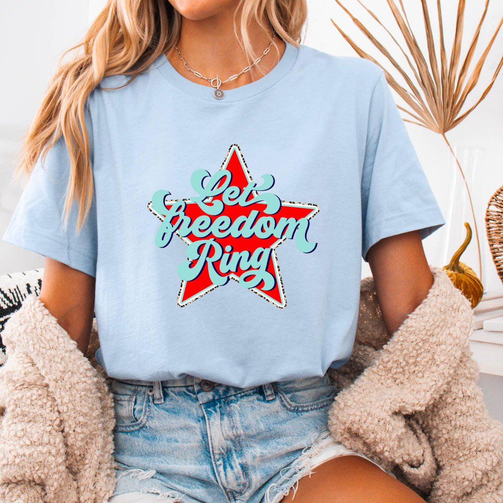 July 4th Graphic Land of the Free Bella Canvas - Adult & Kids T-Shirts, Sweatshirts & Hoodies apparel design preview 1