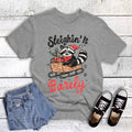 Christmas Sleighin' It Barely Graphic - Adult & Kids T-Shirts, Sweatshirts & Hoodies apparel design preview 1