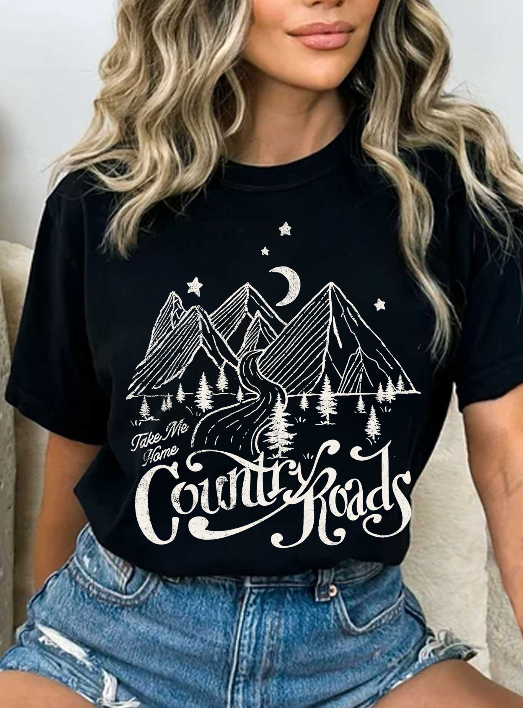 Take Me Home Country Roads Graphic - Adult & Kids T-Shirts, Sweatshirts & Hoodies apparel design preview 1