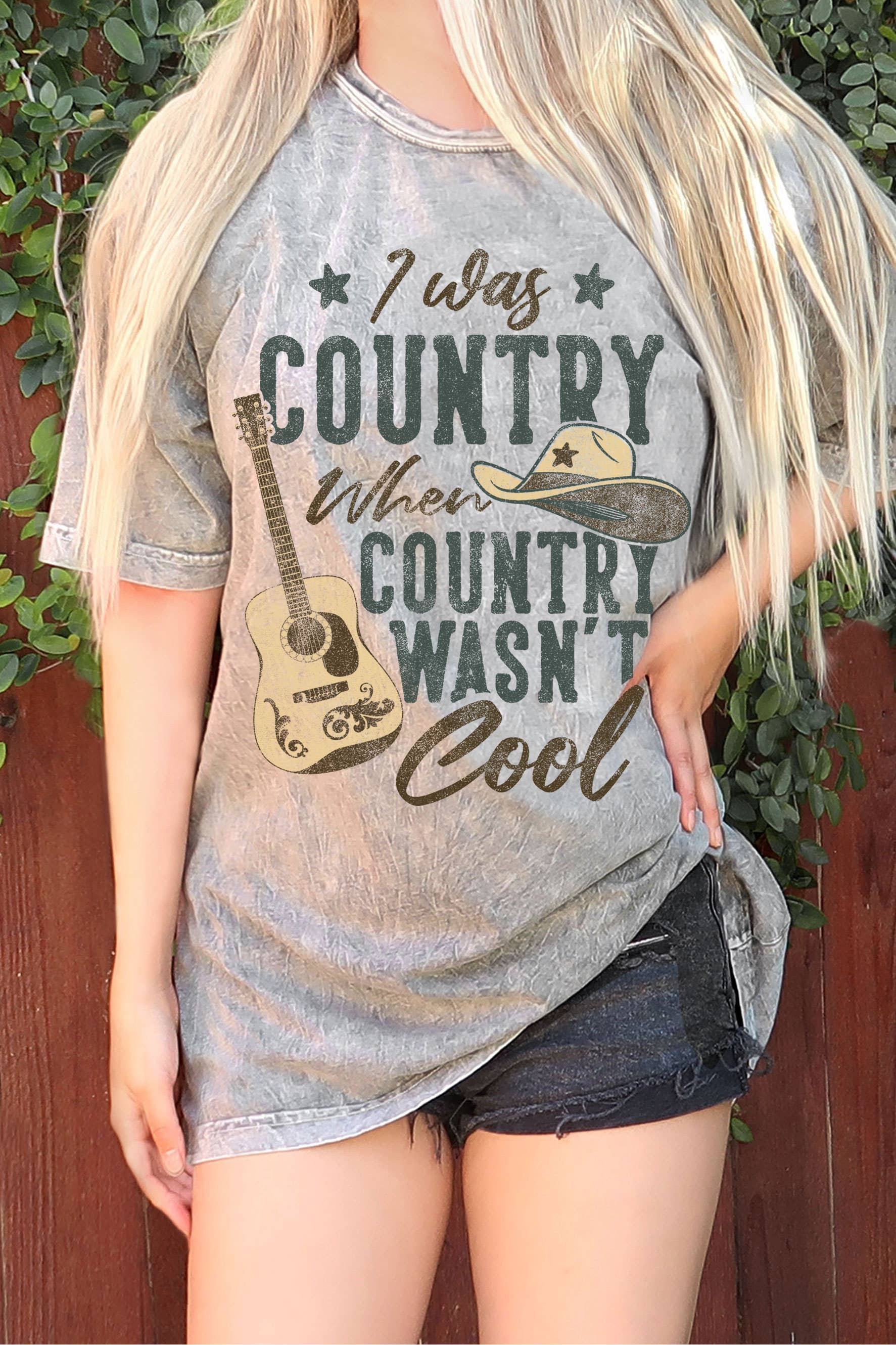 I Was Country Oversize Mineral Graphic - Adult & Kids T-Shirts, Sweatshirts & Hoodies apparel design preview 1