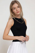 0107 Sleeveless Top w/ Gemstone Necklace SI-29324 - Adult & Kids T-Shirts, Sweatshirts & Hoodies apparel design preview 1