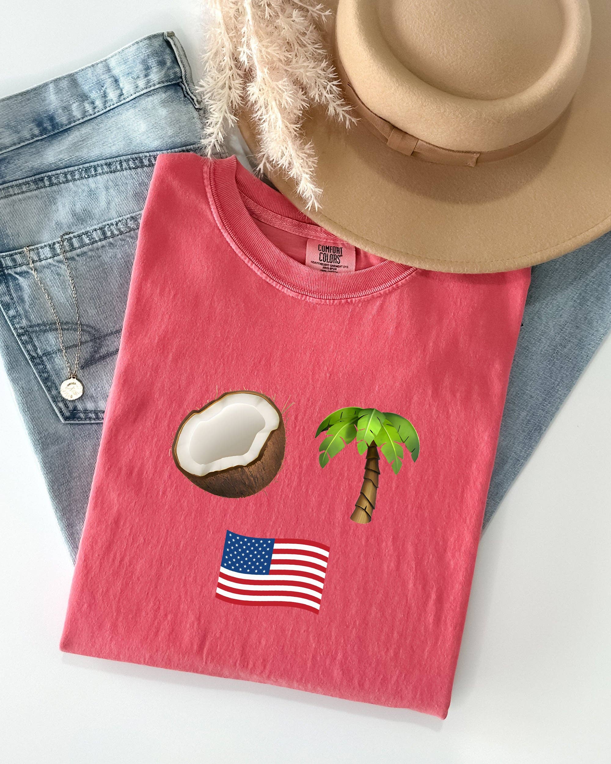 Coconut Tree, Patriotic Vote, Kamala Emoji Funny - Adult & Kids T-Shirts, Sweatshirts & Hoodies apparel design preview 1
