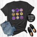 Custom Team Color Basketballs Graphic - Adult & Kids T-Shirts, Sweatshirts & Hoodies apparel design preview 1