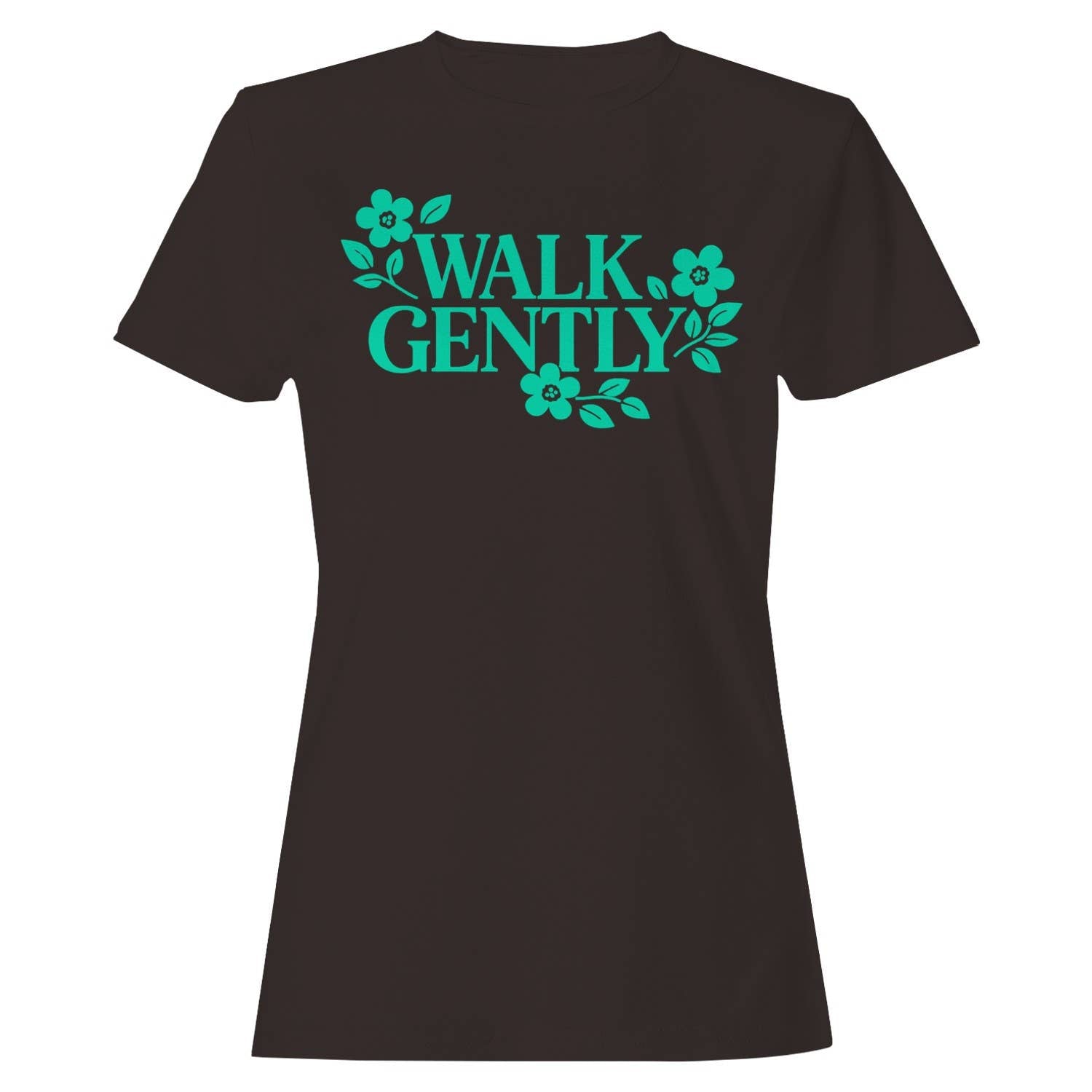 Walk Gently Floral Art Women's - Adult & Kids T-Shirts, Sweatshirts & Hoodies apparel design preview 1