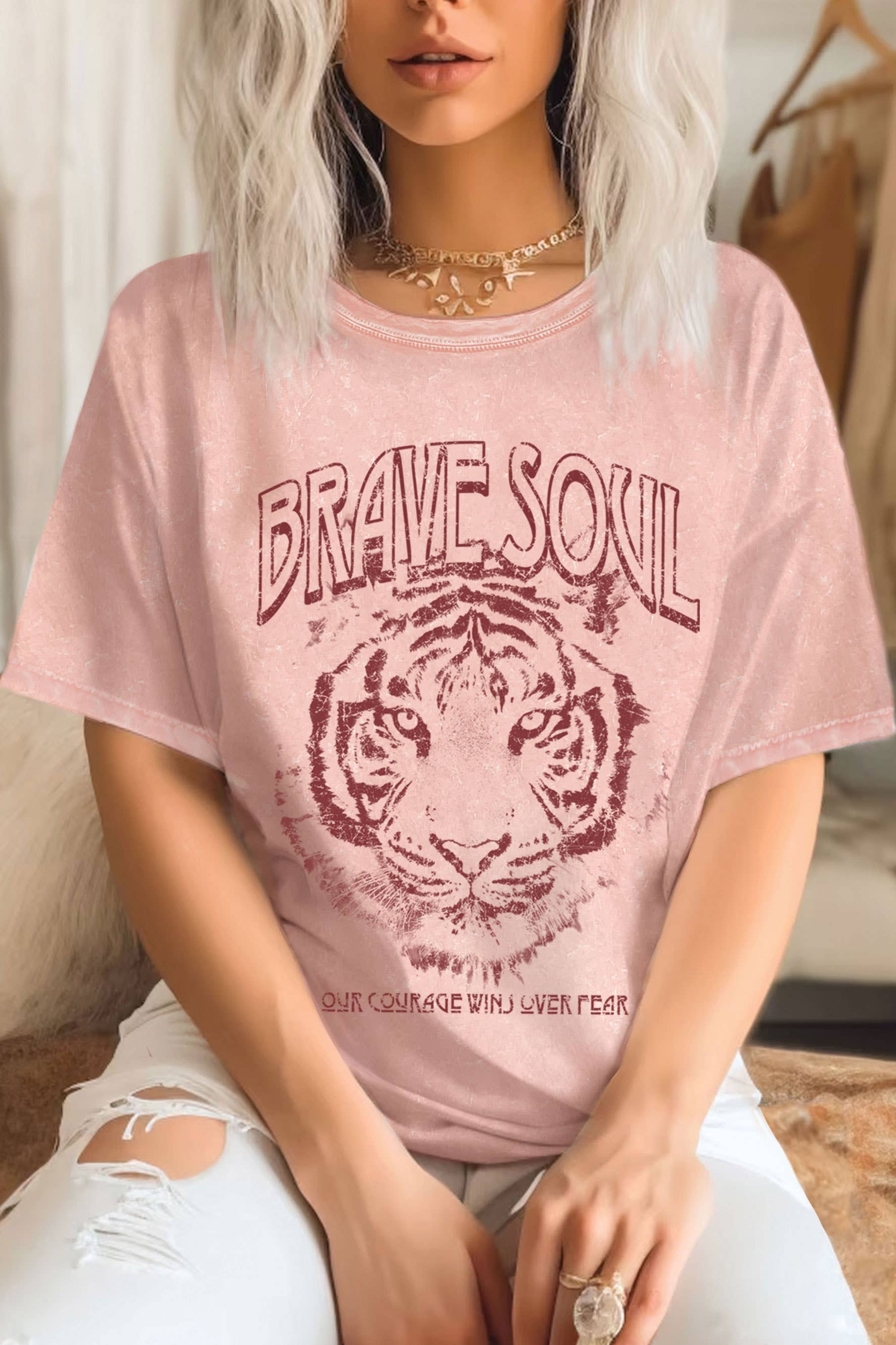 Brave Soul Tiger Mineral Graphic - Adult & Kids T-Shirts, Sweatshirts & Hoodies apparel design preview 1