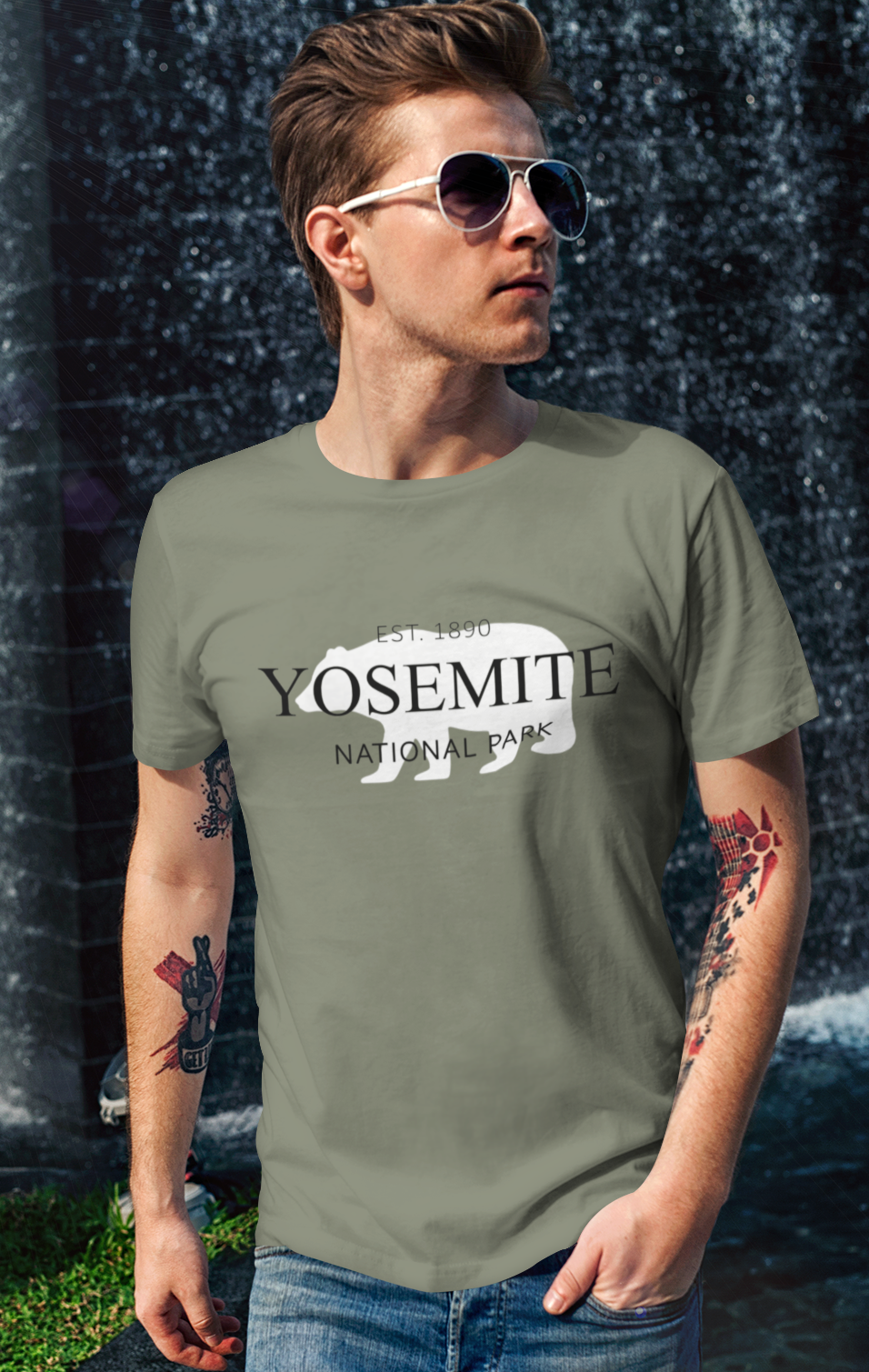 Custom Bear Silhouette Your Location - Adult & Kids T-Shirts, Sweatshirts & Hoodies apparel design preview 1