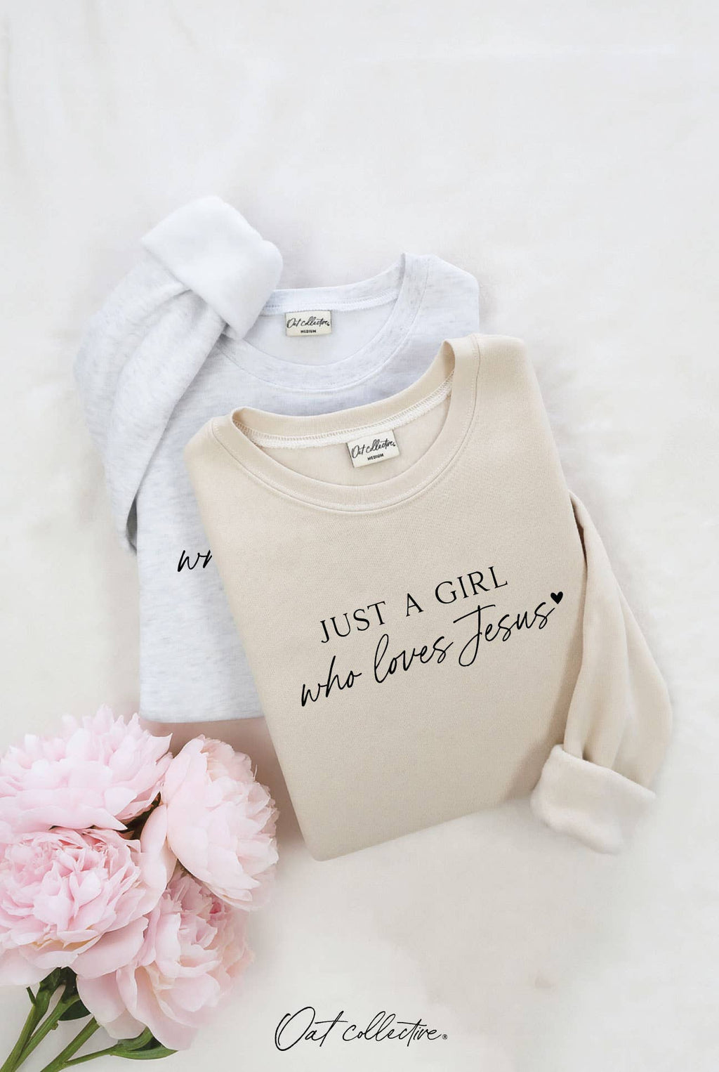 Just A Girl Who Loves Jesus Graphic - Adult & Kids T-Shirts, Sweatshirts & Hoodies apparel design preview 1
