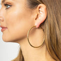 L-14K Gold Dipped Twisted Omega Closure Hoops - Adult & Kids T-Shirts, Sweatshirts & Hoodies apparel design preview 1