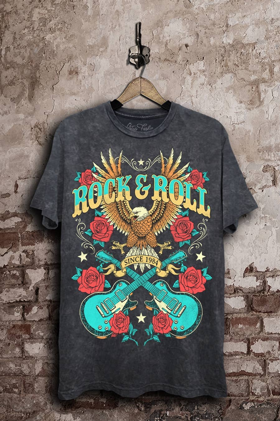 Rock Roll Eagle Graphic Top - Adult & Kids T-Shirts, Sweatshirts & Hoodies apparel design preview 1