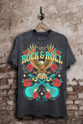 Rock Roll Eagle Graphic Top - Adult & Kids T-Shirts, Sweatshirts & Hoodies apparel design preview 1
