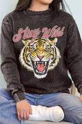 Stay Wild Tiger Graphic Mineral Brushed - Adult & Kids T-Shirts, Sweatshirts & Hoodies apparel design preview 1