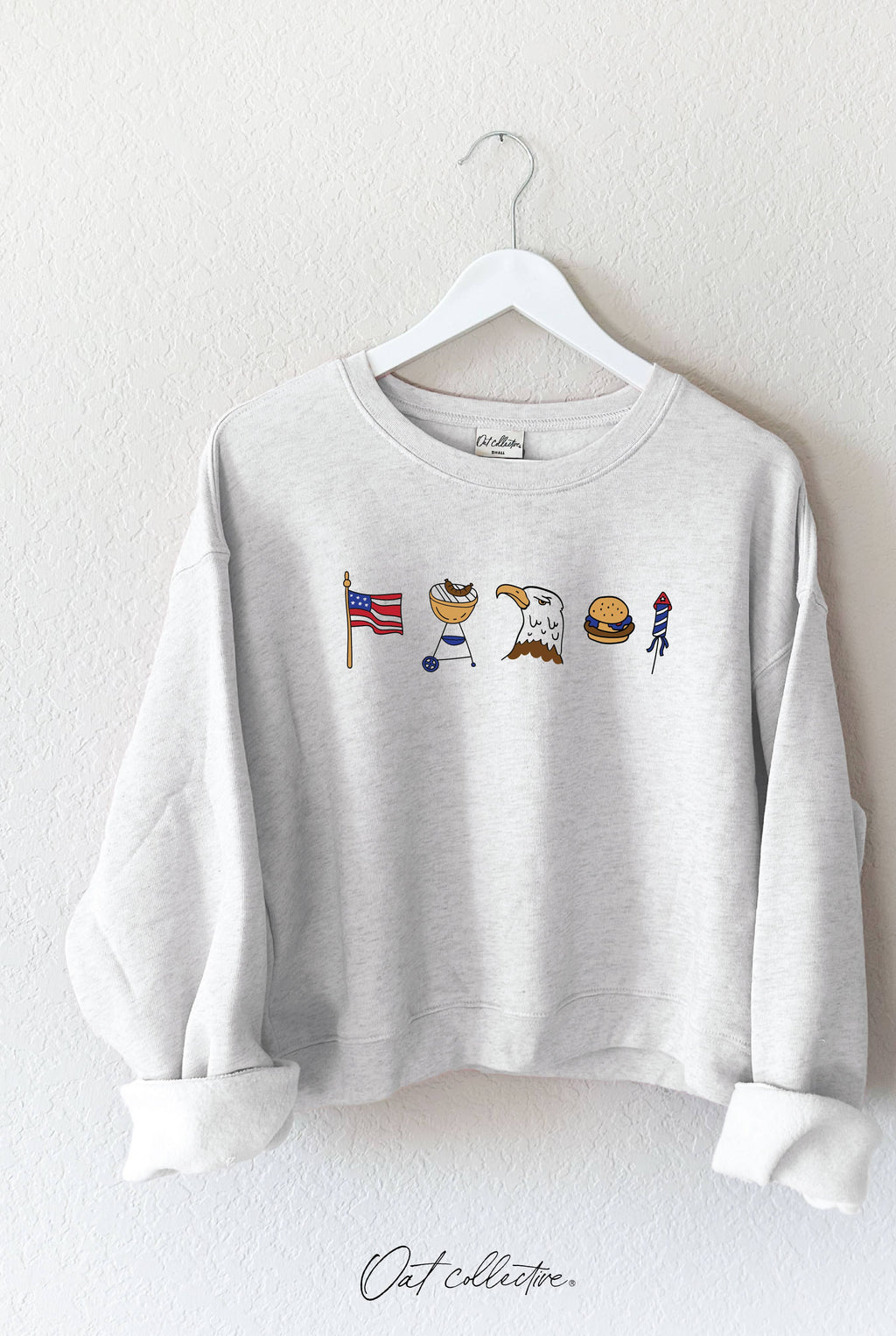 Patriotic Row Mid Graphic - Adult & Kids T-Shirts, Sweatshirts & Hoodies apparel design preview 1