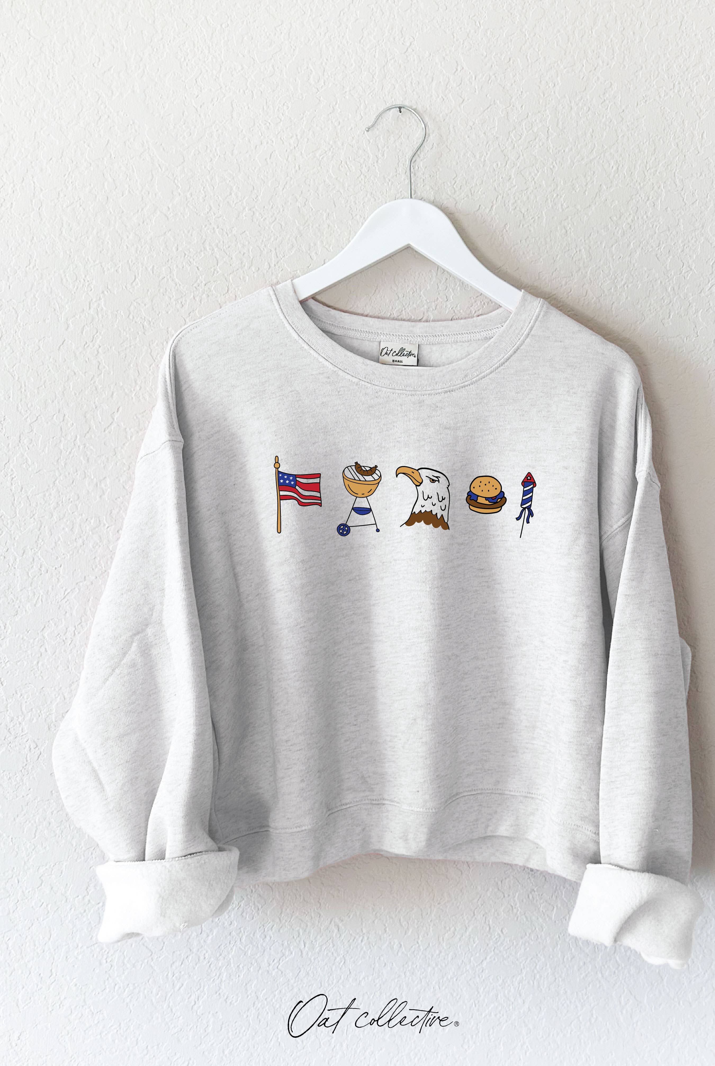 Patriotic Row Mid Graphic - Adult & Kids T-Shirts, Sweatshirts & Hoodies apparel design preview 1