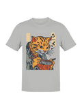 Ramen-Loving Cat in Ukiyo-E Style Men's - Adult & Kids T-Shirts, Sweatshirts & Hoodies apparel design preview 1