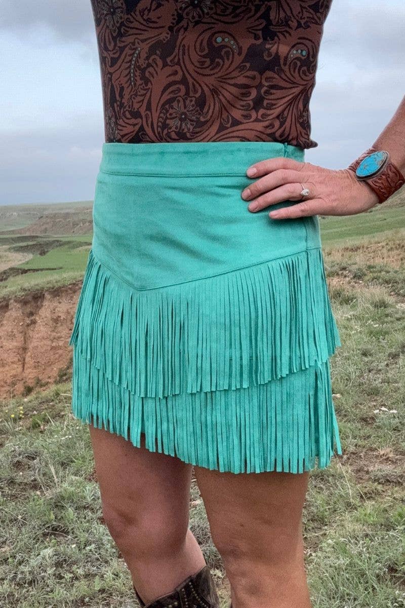 Fort Worth Fringe Skirt Turquoise - Adult & Kids T-Shirts, Sweatshirts & Hoodies apparel design preview 1