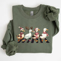 Christmas Ducks, Farm Animals, Crossing Road - Adult & Kids T-Shirts, Sweatshirts & Hoodies apparel design preview 1