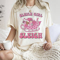 Sleigh Girl Christmas, Retro, Pink, - Adult & Kids T-Shirts, Sweatshirts & Hoodies apparel design preview 1