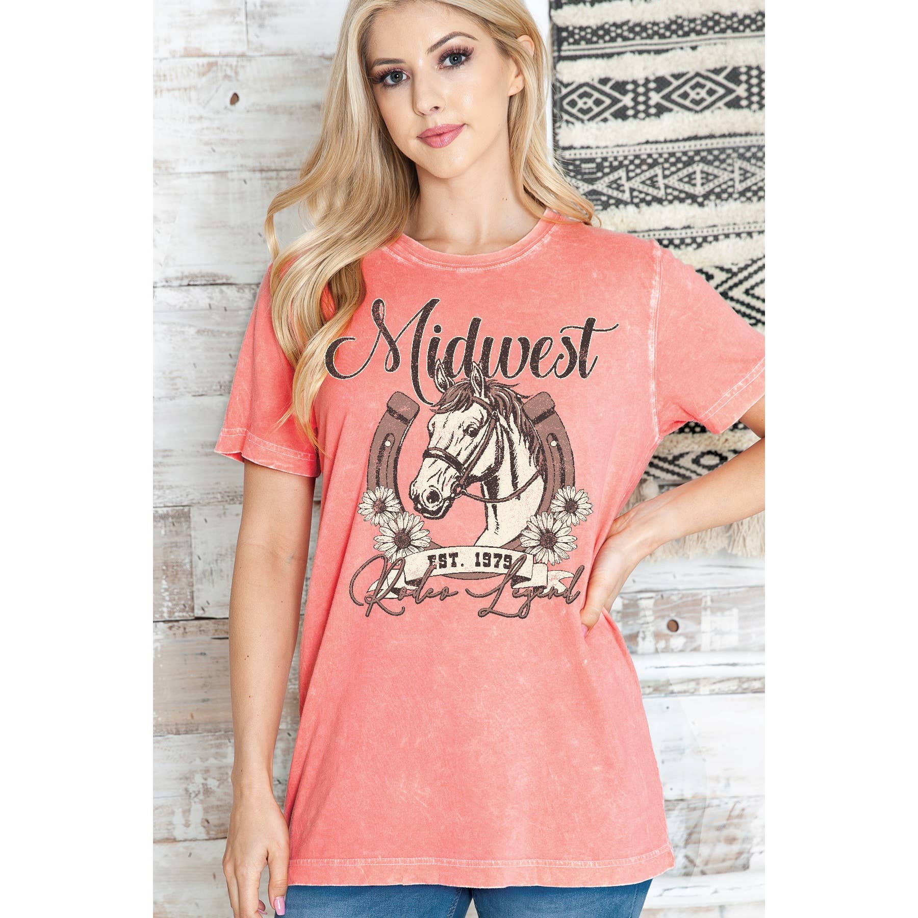 Midwest Rodeo Legend Mineral Wash - Adult & Kids T-Shirts, Sweatshirts & Hoodies apparel design preview 1